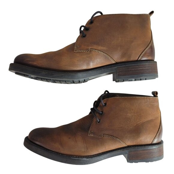 Clarks Mens Boots Brown Size 9.5M Bonitto Mid Leather Lace Up Ankle Style 34108 - Picture 6 of 11